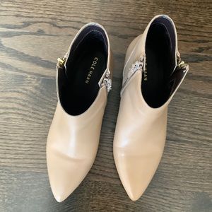 Cole Haan beige pointed bootie